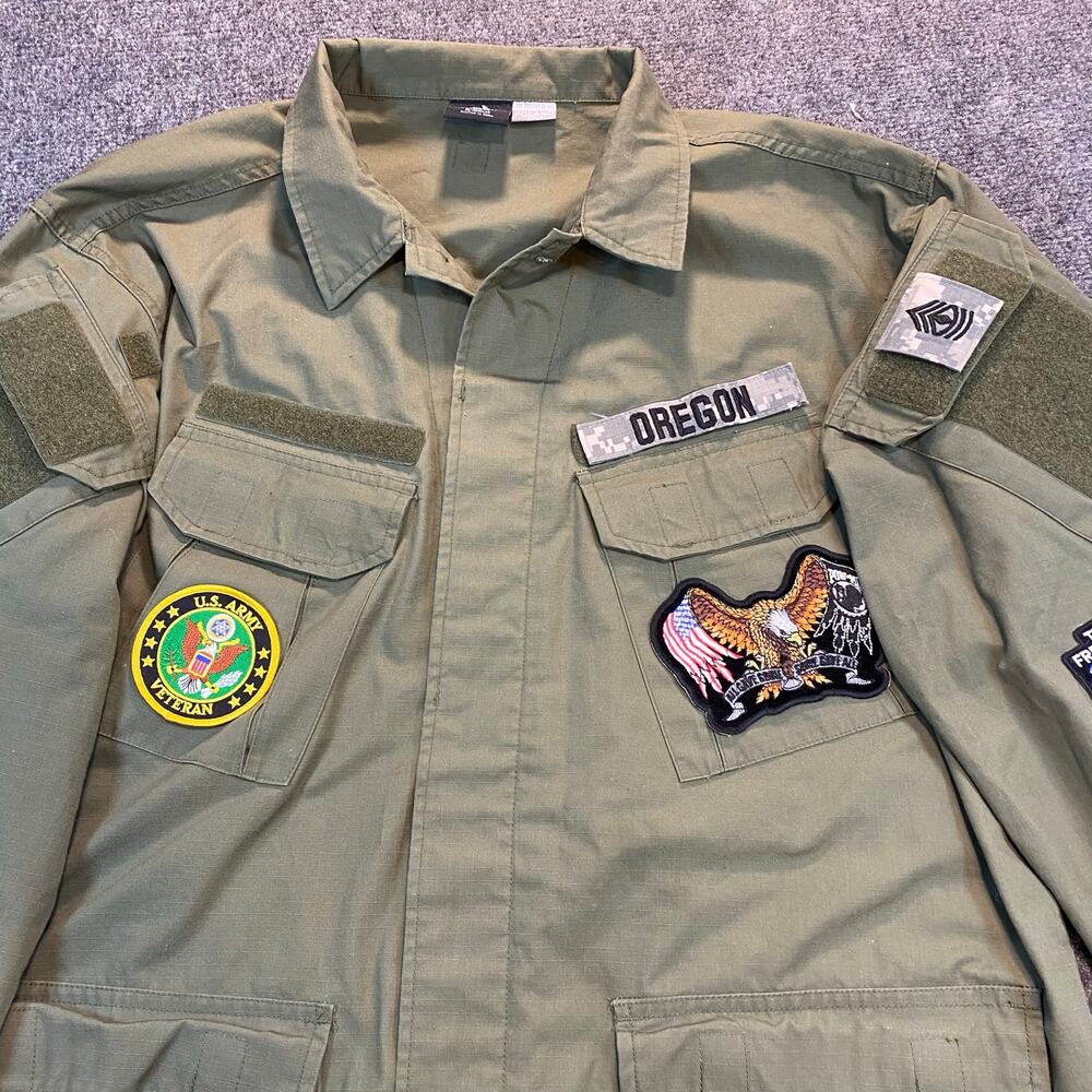 Vintage Helikon-Tex Men's XL US American Legion Army Military Jacket Patches
